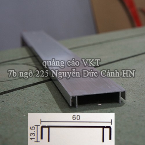 Nhôm U Hộp Đèn 6cm NUHD06 Nhôm U Hộp Đèn 6cm NUHD06